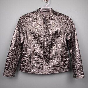Chico's metallic alligator print moto jacket-1